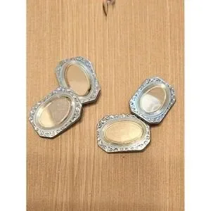 Vintage Cufflinks Gold Tone Oval‎ Ornate Edge Wedding Formal Occasion