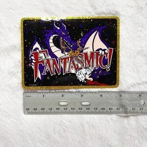 Vintage Disney Fantasia Sorcerer Mickey‎ Glittery Fantasmic Sticker Decal RARE
