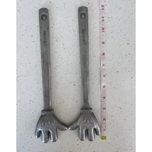 Vintage Disney Mickey Mouse Hands Cast Aluminum Salad Tongs / Mixers