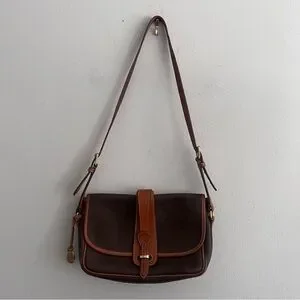 Vintage Dooney & Bourke Brown Leather Shoulder Bag Great Style