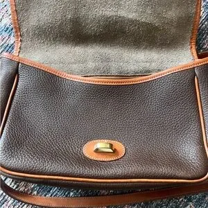Vintage Dooney & Bourke Brown Leather Shoulder Bag Great Style