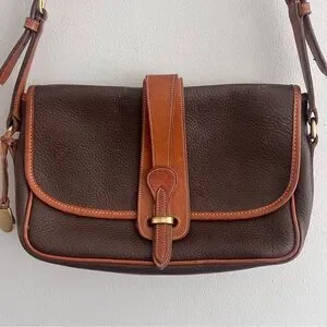 Vintage Dooney & Bourke Brown Leather Shoulder Bag great style