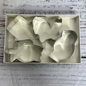 Vintage Easter Cookie Cutters Set Of 4 With Box #3628 Fox Run Craftsmen