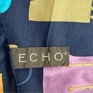 Vintage Echo Silk Scarf Handbag Purse Pattern