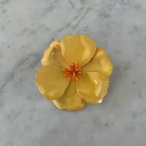 Vintage Enamel Flower Brooch Collection