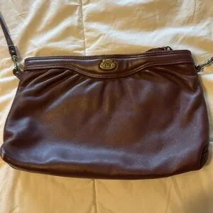 Vintage ETIENNE AIGNER Oxblood Maroon Leather Shoulder Bag