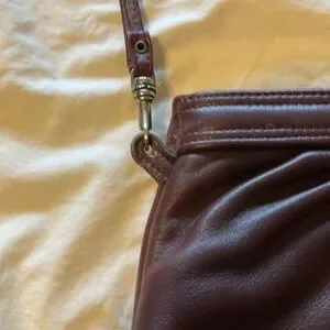 Vintage ETIENNE AIGNER Oxblood Maroon Leather Shoulder Bag