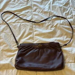 Vintage ETIENNE AIGNER Oxblood Maroon Leather Shoulder Bag