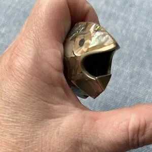Vintage Fish Bottle Opener Abalone Shell Flexible Unique Iridescent