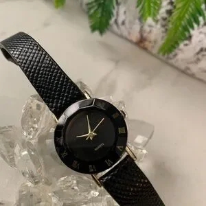 Vintage Gold Tone Numbers Ladies Watch