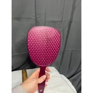 Vintage Hand Held Mirror Pink Plastic 11 Inch
