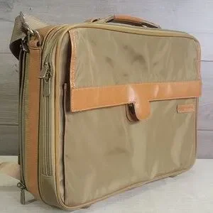 Vintage Hartmann Nylon Leather Business Travel Crossbody Briefcase