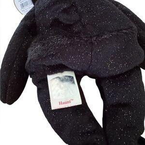 Vintage Haunt The Halloween Bear TY Beanie Baby Sparkly Black With Errors