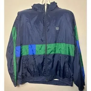Vintage JC Penny USA Olympic Mens Large XL Jacket Full Zip Windbreaker