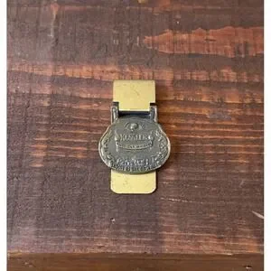 Vintage Kessler Whiskey Smooth As Silk Money Clip Bronze‎ Lightweight