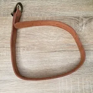 VINTAGE Kids Western Leather Belt "Aaron" Horses Horseshoe Design