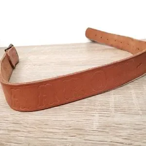 VINTAGE Kids Western Leather Belt "Aaron" Horses Horseshoe Design