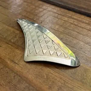 Vintage Large 925 Sterling Silver Geometric Abstract Triangle Brooch Pin
