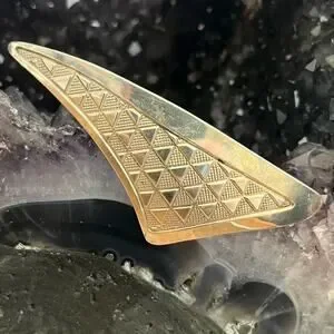 Vintage Large 925 Sterling Silver Geometric Abstract Triangle Brooch Pin