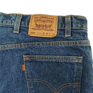 Vintage Levis Mens 505 Orange Tab Jeans SIZE 42 X 30 Straight Med Wash USA Y2K