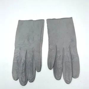 Vintage Lionel Le Grand Leather Gloves 6 3/4 Gray Wrist France