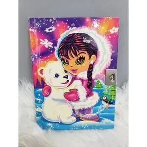 Vintage Lisa Frank Anana Eskimo Polar Bear White Tuscan Bird DIARY NOTE BOOK