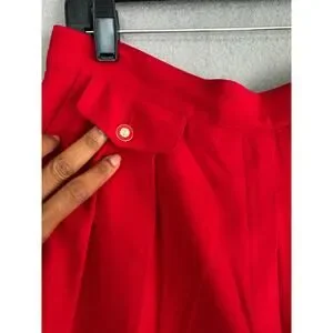 Vintage Liz Claiborne Collection Red Pleated Shorts Size 14