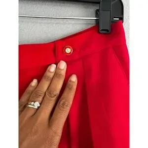 Vintage Liz Claiborne Collection Red Pleated Shorts Size 14