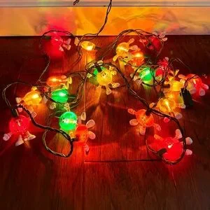 Vintage M&M Candy Character Blinking String Lights 20 Light Set Christmas TESTED
