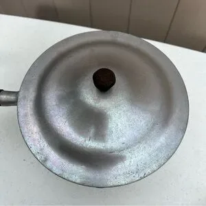 Vintage Majestic 2 1/2 Quart Cast Aluminum Cookware Saucepan Pot Lid Wood Handle