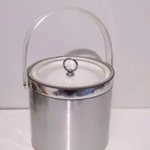 Vintage Mid Century 1960's Georges Briard Silver Ice Bucket Retro