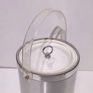 Vintage Mid Century 1960's Georges Briard Silver Ice Bucket Retro