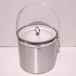 Vintage Mid Century 1960's Georges Briard Silver Ice Bucket Retro