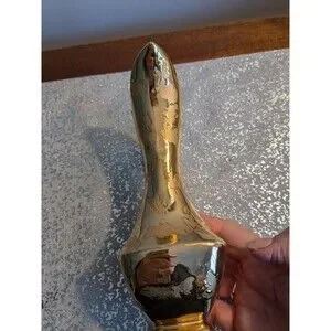 Vintage MidCentury Style Weeping Gold 8" Pitcher Vase Retro Glam EUC