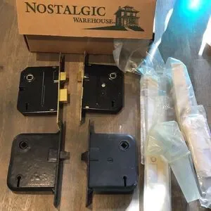Vintage mortise lock set 2 re-pops 2 original no keys