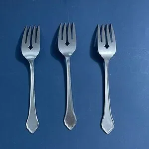 Vintage Oneida Profile Flatware Lakewood Pattern 3 Salad Dessert Forks Stainless