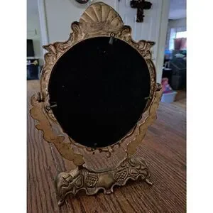 Vintage Ornate Cherub Vanity Dresser Table Victorian Baroque Rotating Mirror