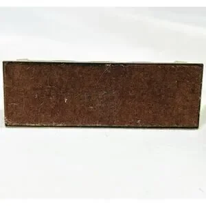 Vintage Park Sherman Co Desktop Perpetual Desk Calendar Brass Faux Wood 4.25 "