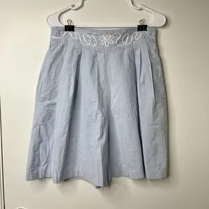 Vintage Peter Popovitch Shorts Womens Sz L Elastic Waistband Embroidered Pearl