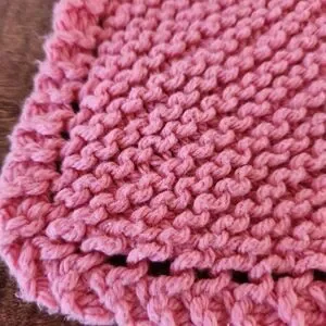 Vintage Pink Crochet Doily square Handmade Home Decor Grandma Cottage