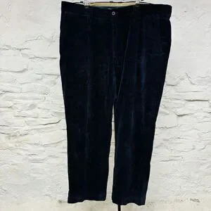 Vintage Polo Ralph Lauren Preston Fit Blue Corduroy Chino Pants 40x30 40 W 30 L