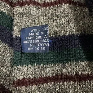 Vintage Polo Ralph Lauren Striped Wool Heavy Scarf