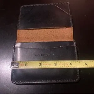 Vintage Porter Japan Black Bifold Leather Wallet Cardholder