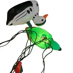Vintage Primal Lite Decoy Duck De-Lite String Light Set 10 Ducks Tested