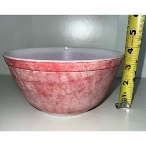 Vintage PYREX Red 1.5 QT Ovenware Mixing Bowl 1950s 402 Nesting Primary Colors