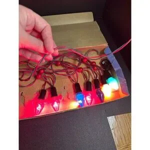 Vintage Radiant Christmas Lights GE Mazda Bulbs