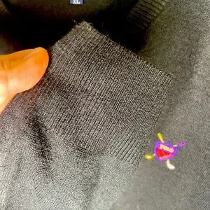 Vintage Ralph Lauren Polo Cashmere Black Vneck Sweater. Sz XL EUC Preppy Golf