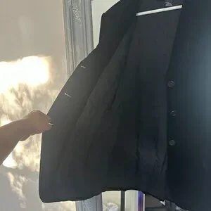 Vintage RALPH Ralph Lauren Black Velvet Silk Three-Button Blazer Jacket Size 6