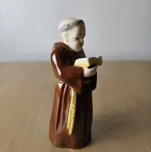 Vintage Royal Worcester Monk Candle Snuffer Figurine