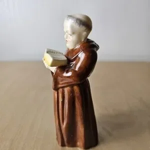 Vintage Royal Worcester Monk Candle Snuffer Figurine